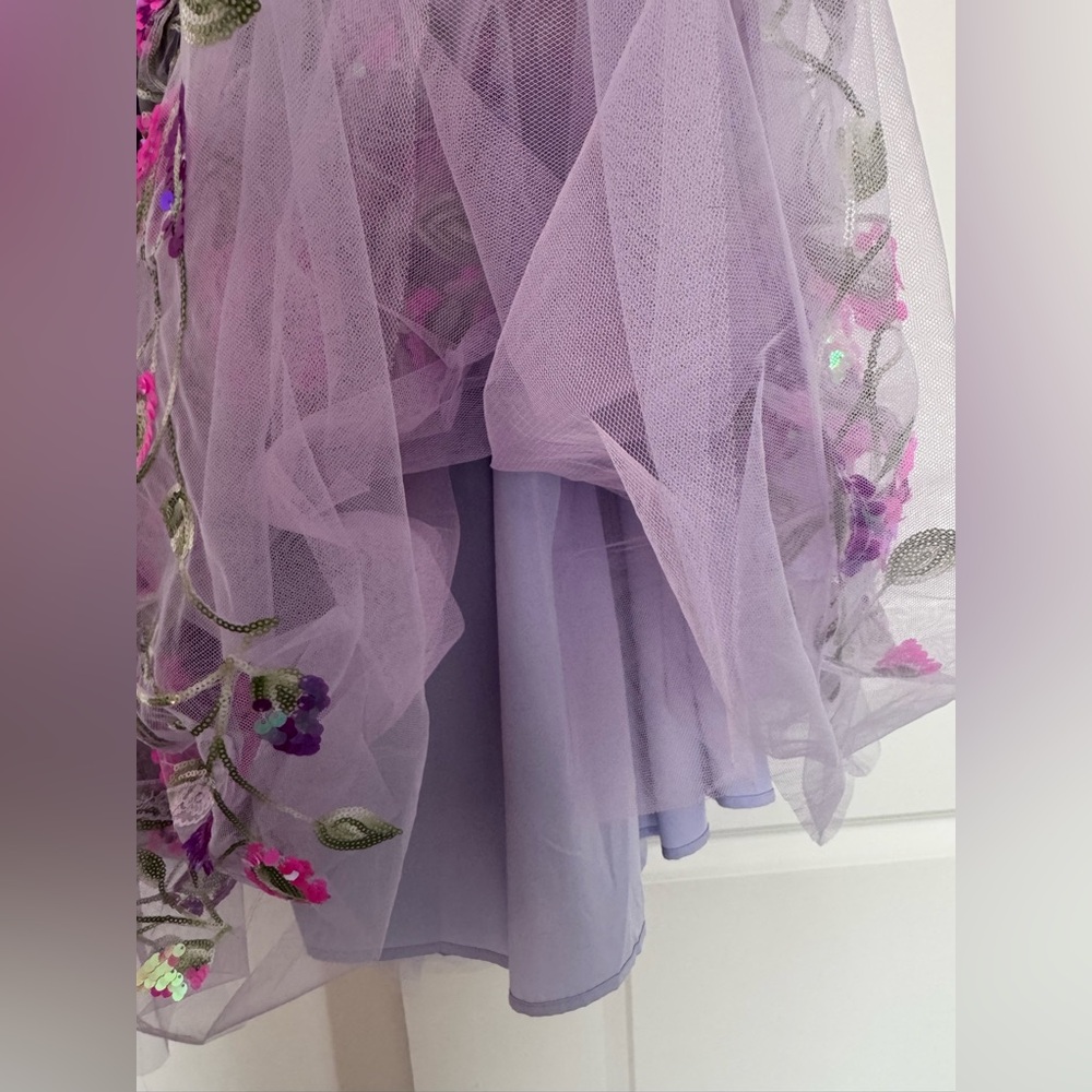JessaKae Lavender Dress with Pink and Green Sequins - Picture 5 of 8